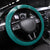 Aloha Polynesian Plumeria Flower Steering Wheel Cover Teal Color