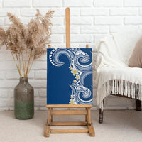 Aloha Polynesian Plumeria Flower Canvas Wall Art Blue Color LT03 - Polynesian Pride