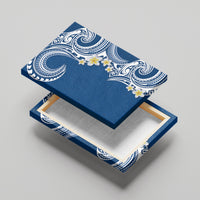 Aloha Polynesian Plumeria Flower Canvas Wall Art Blue Color LT03 - Polynesian Pride