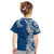 Aloha Polynesian Plumeria Flower Kid T Shirt Blue Color