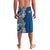 Aloha Polynesian Plumeria Flower Lavalava Blue Color