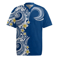 Aloha Polynesian Plumeria Flower Rugby Jersey Blue Color LT03 Blue - Polynesian Pride