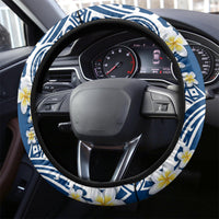 Aloha Polynesian Plumeria Flower Steering Wheel Cover Blue Color LT03 - Polynesian Pride