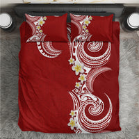 Aloha Polynesian Plumeria Flower Bedding Set Red Color LT03 Red - Polynesian Pride