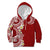 Aloha Polynesian Plumeria Flower Kid Hoodie Red Color