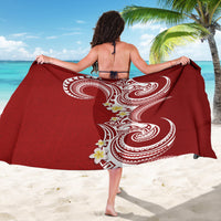 Aloha Polynesian Plumeria Flower Sarong Red Color LT03 - Polynesian Pride