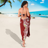 Aloha Polynesian Plumeria Flower Sarong Red Color LT03 - Polynesian Pride