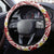 Aloha Polynesian Plumeria Flower Steering Wheel Cover Red Color