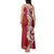 Aloha Polynesian Plumeria Flower Tank Maxi Dress Red Color