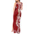 Aloha Polynesian Plumeria Flower Tank Maxi Dress Red Color