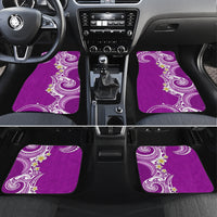 Aloha Polynesian Plumeria Flower Car Mats Purple Color LT03 Set 4pcs Purple - Polynesian Pride