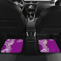 Aloha Polynesian Plumeria Flower Car Mats Purple Color LT03 Set 2pcs - Back Purple - Polynesian Pride