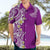 Aloha Polynesian Plumeria Flower Hawaiian Shirt Purple Color