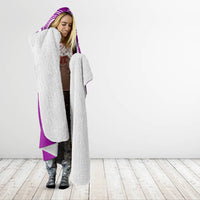 Aloha Polynesian Plumeria Flower Hooded Blanket Purple Color LT03 - Polynesian Pride