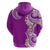 Aloha Polynesian Plumeria Flower Hoodie Purple Color