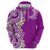 Aloha Polynesian Plumeria Flower Hoodie Purple Color