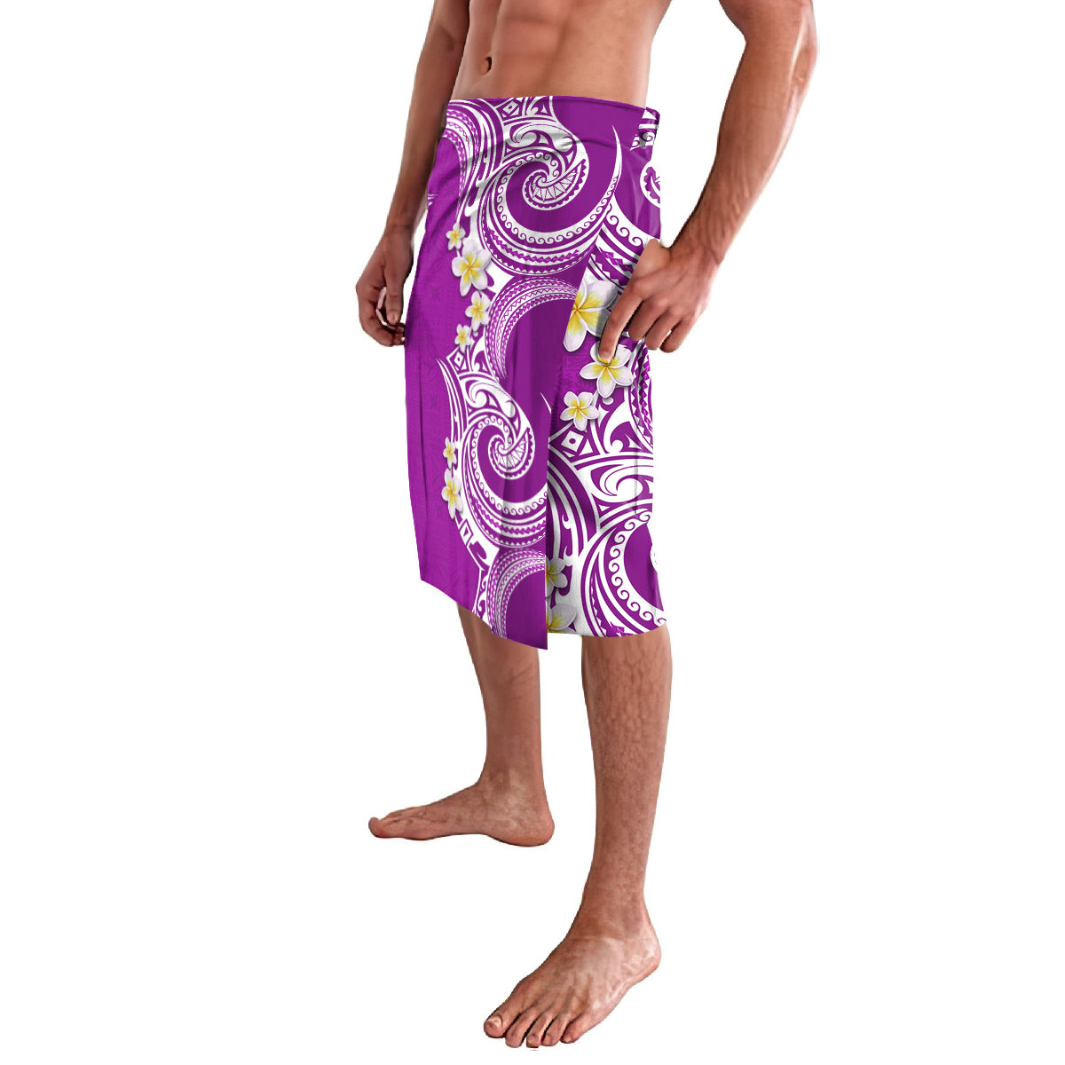 Aloha Polynesian Plumeria Flower Lavalava Purple Color LT03 - Polynesian Pride
