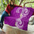 Aloha Polynesian Plumeria Flower Quilt Purple Color