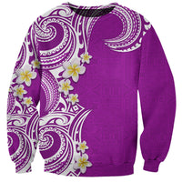 Aloha Polynesian Plumeria Flower Sweatshirt Purple Color LT03 Unisex Purple - Polynesian Pride
