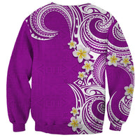 Aloha Polynesian Plumeria Flower Sweatshirt Purple Color LT03 - Polynesian Pride