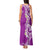 Aloha Polynesian Plumeria Flower Tank Maxi Dress Purple Color