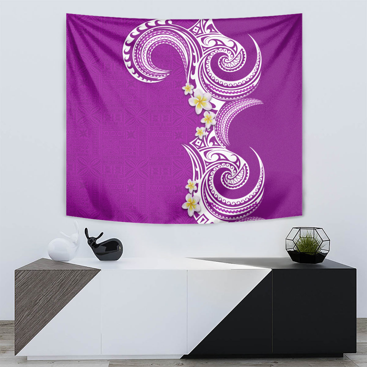 Aloha Polynesian Plumeria Flower Tapestry Purple Color LT03 - Polynesian Pride