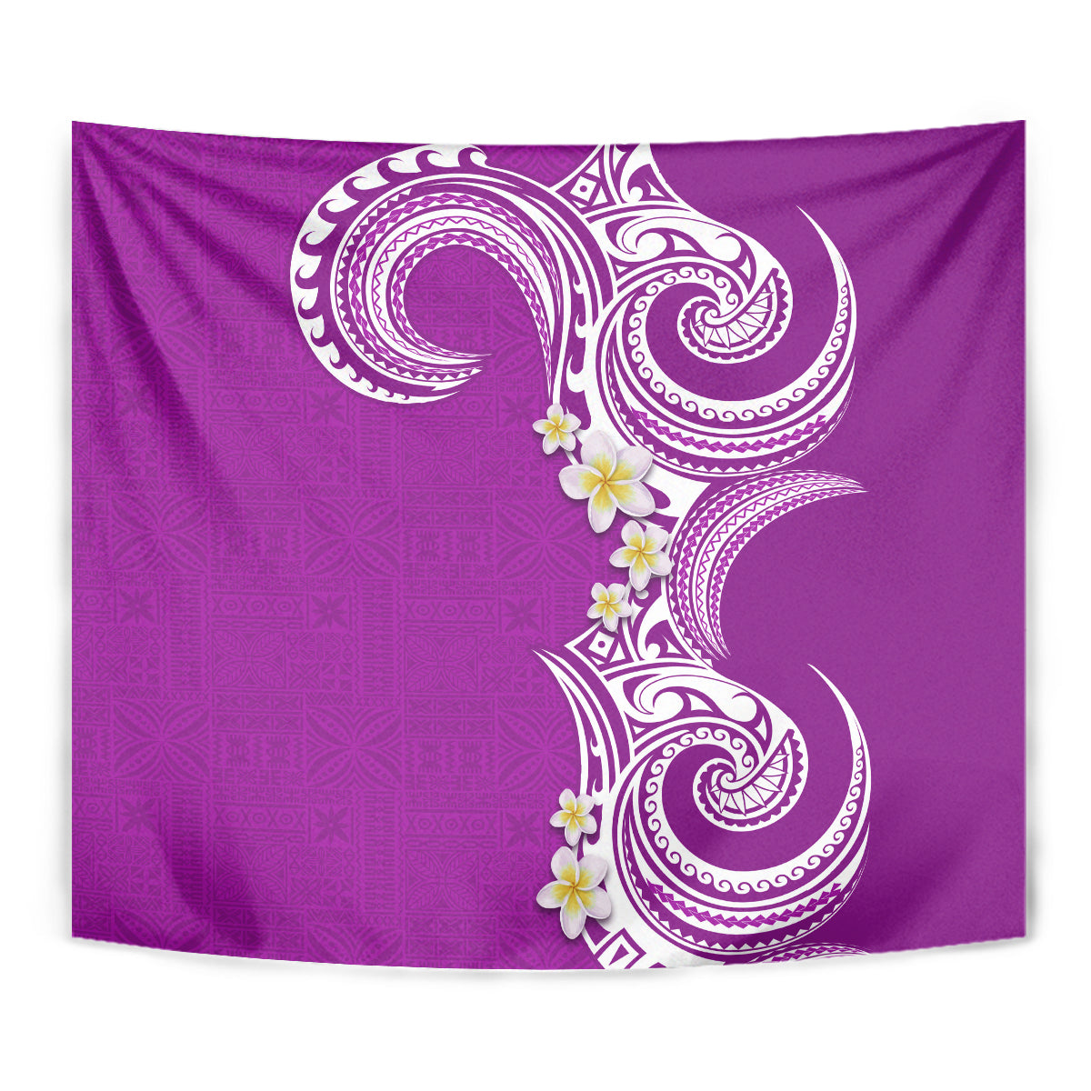 Aloha Polynesian Plumeria Flower Tapestry Purple Color LT03 - Polynesian Pride