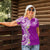 Aloha Polynesian Plumeria Flower Women Polo Shirt Purple Color