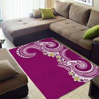 Aloha Polynesian Plumeria Flower Area Rug Pink Color LT03 - Polynesian Pride