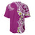 Aloha Polynesian Plumeria Flower Baseball Jersey Pink Color