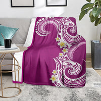 Aloha Polynesian Plumeria Flower Blanket Pink Color LT03 - Polynesian Pride