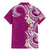 Aloha Polynesian Plumeria Flower Family Matching Mermaid Dress and Hawaiian Shirt Pink Color