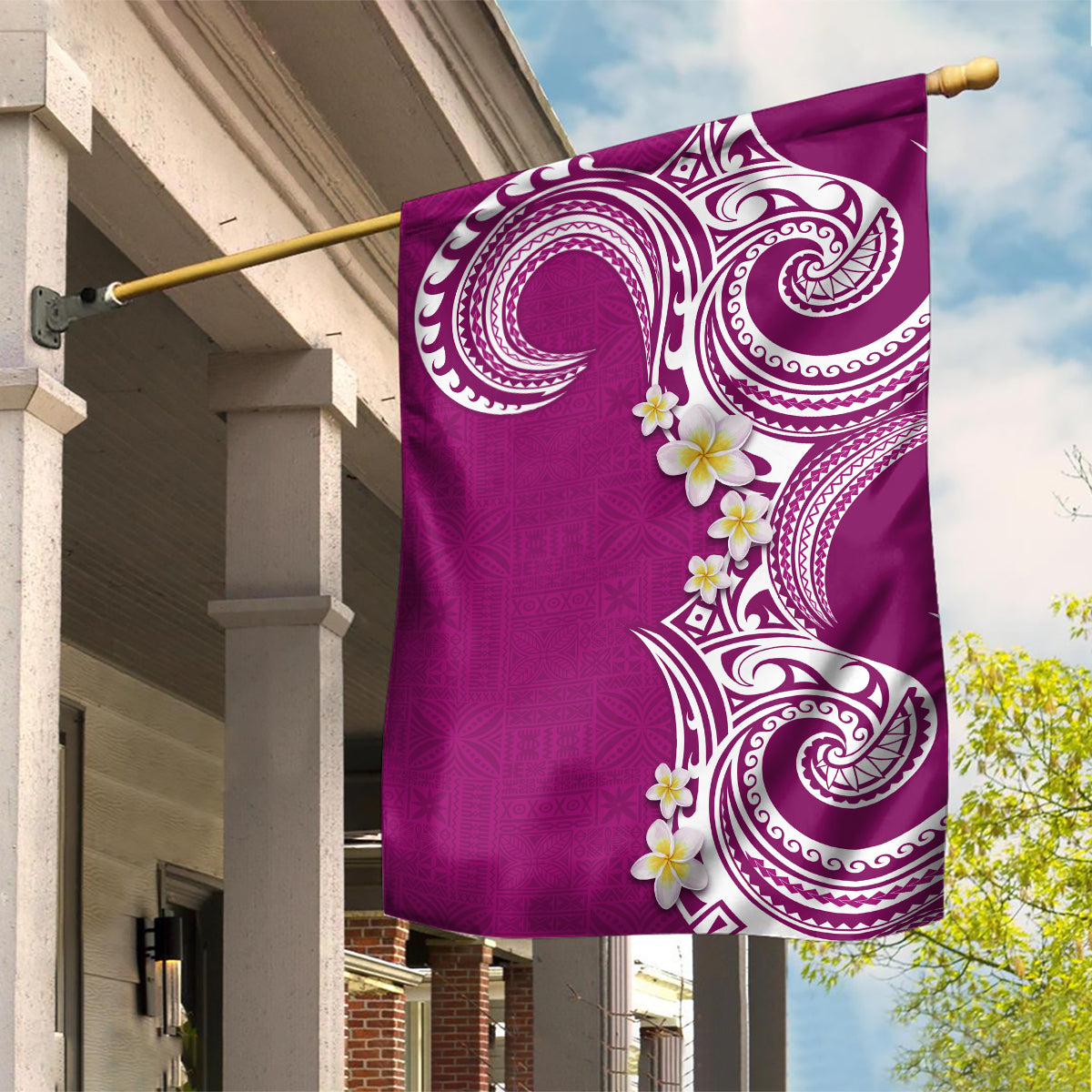 Aloha Polynesian Plumeria Flower Garden Flag Pink Color LT03 House Flag Pink - Polynesian Pride