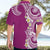 Aloha Polynesian Plumeria Flower Hawaiian Shirt Pink Color