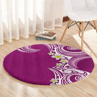 Aloha Polynesian Plumeria Flower Round Carpet Pink Color LT03 - Polynesian Pride