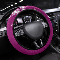 Aloha Polynesian Plumeria Flower Steering Wheel Cover Pink Color LT03 Universal Fit Pink - Polynesian Pride