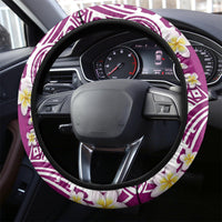 Aloha Polynesian Plumeria Flower Steering Wheel Cover Pink Color LT03 - Polynesian Pride