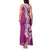 Aloha Polynesian Plumeria Flower Tank Maxi Dress Pink Color