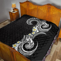 Aloha Polynesian Plumeria Flower Quilt Black White Color LT03 - Polynesian Pride