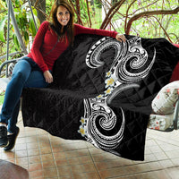 Aloha Polynesian Plumeria Flower Quilt Black White Color LT03 - Polynesian Pride