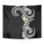 Aloha Polynesian Plumeria Flower Tapestry Black White Color