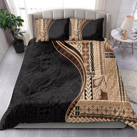 Samoa Siapo Motif and Tapa Pattern Half Style Bedding Set Beige Color LT03 - Polynesian Pride