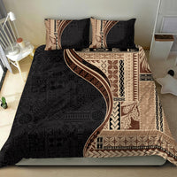 Samoa Siapo Motif and Tapa Pattern Half Style Bedding Set Beige Color LT03 - Polynesian Pride