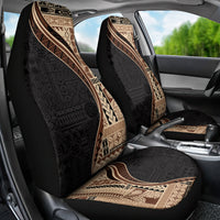Samoa Siapo Motif and Tapa Pattern Half Style Car Seat Cover Beige Color LT03 - Polynesian Pride