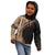 Samoa Siapo Motif and Tapa Pattern Half Style Kid Hoodie Beige Color