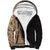 Samoa Siapo Motif and Tapa Pattern Half Style Sherpa Hoodie Beige Color