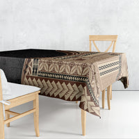 Samoa Siapo Motif and Tapa Pattern Half Style Tablecloth Beige Color LT03 - Polynesian Pride