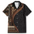 Samoa Siapo Motif and Tapa Pattern Half Style Family Matching Mermaid Dress and Hawaiian Shirt Black Color