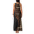 Samoa Siapo Motif and Tapa Pattern Half Style Family Matching Tank Maxi Dress and Hawaiian Shirt Black Color