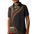 Samoa Siapo Motif and Tapa Pattern Half Style Kid Polo Shirt Black Color